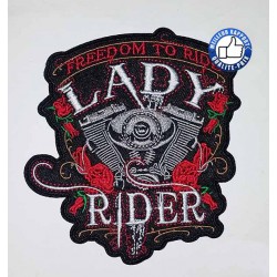 Patchs, écussons lady rider freedom