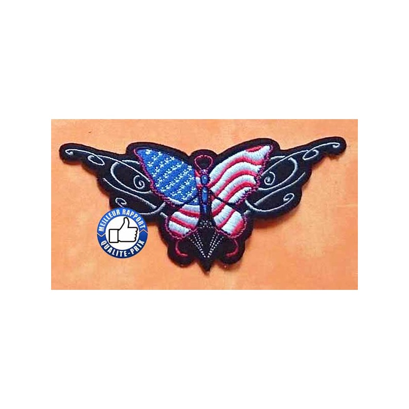 Bikers-Custom : Patchs, écussons papillon usa