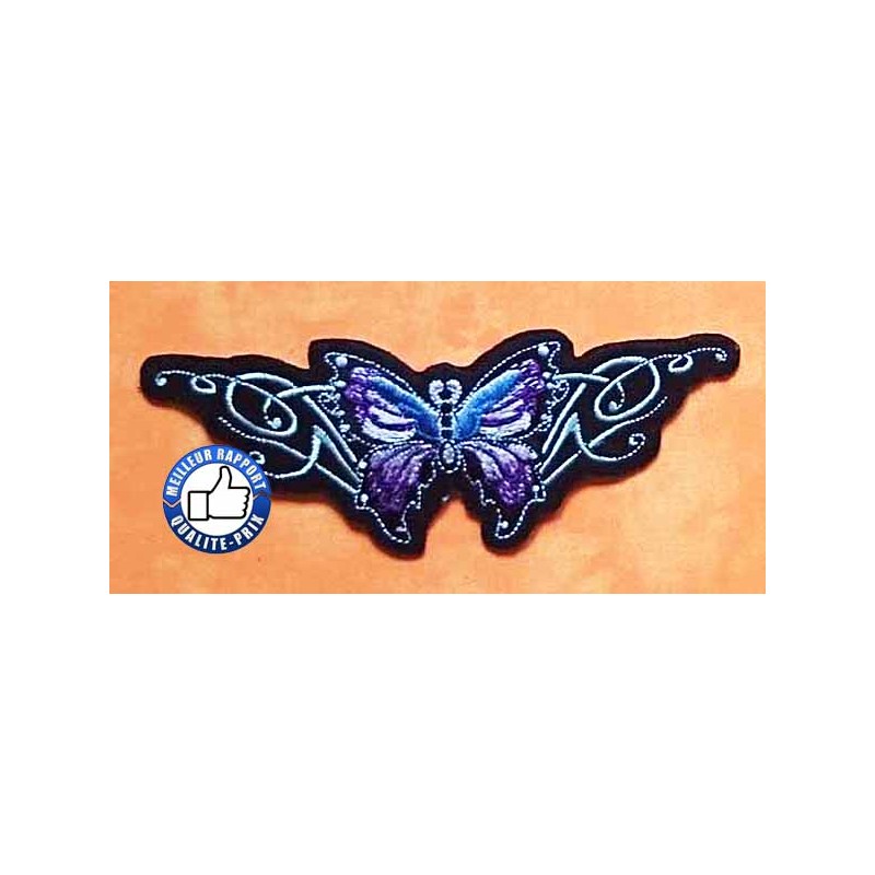 Bikers-Custom : Patchs, écussons papillon violet