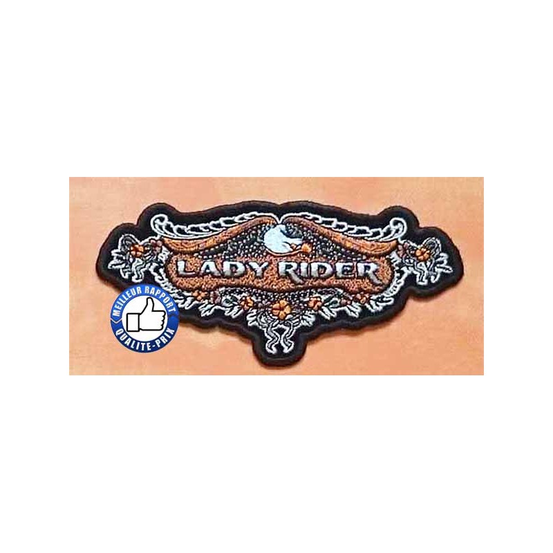 Bikers-Custom : Patchs, écussons lady rider eagle