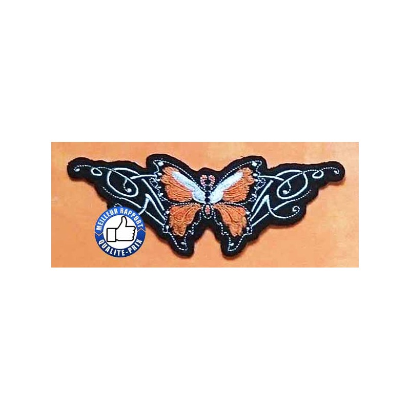 Bikers-Custom : Patchs, écussons papillon orange