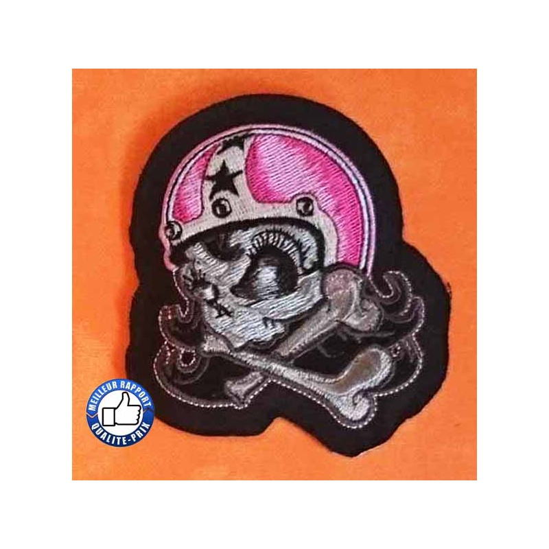 Bikers-Custom : Patchs, écusson helmet girl