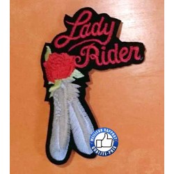 Patchs, écusson rider plume blanche
