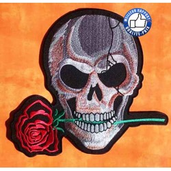 Patchs, écusson skull roses
