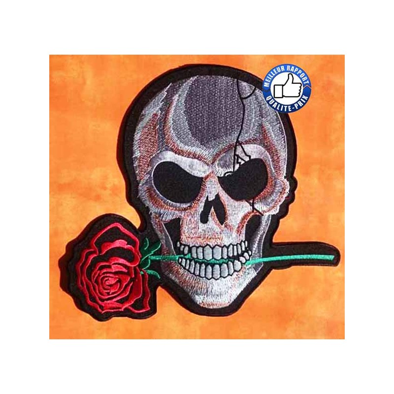 Bikers-Custom : Patchs, écusson skull roses