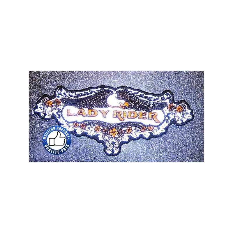 Bikers-Custom : Patchs, écussons réflechissant lady rider aigle