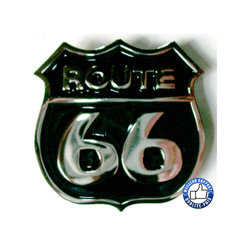 Bikers-Custom : Boucle de ceinture route 66 noir
