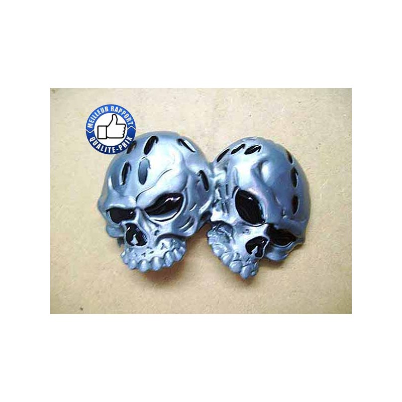 Bikers-Custom : Boucle de ceinture two skulls