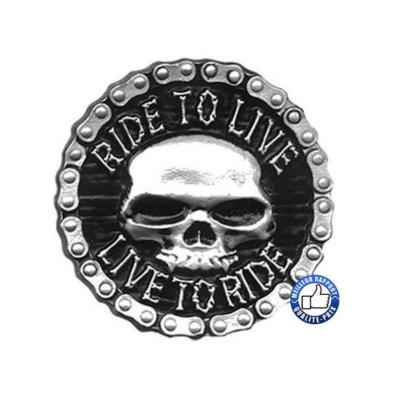 Bikers-Custom : Boucle de ceinture ride to live