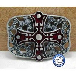 Boucle de ceinture red celtic cross