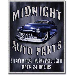 Plaque métal vintage, décorative minight garage