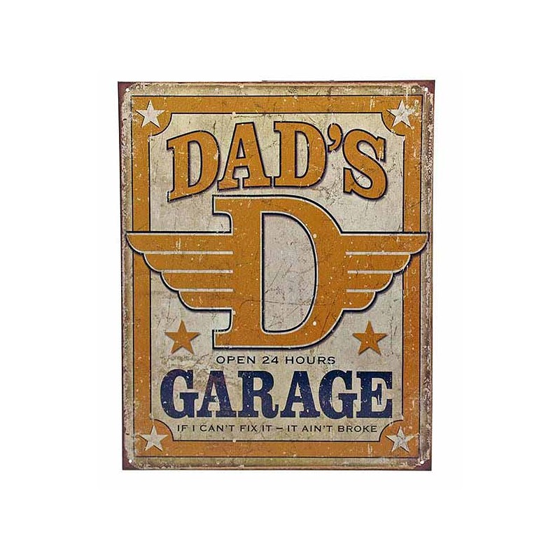 Bikers-Custom : Plaque métal vintage, décorative dad garage