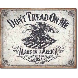 Plaque métal vintage, décorative land of the free