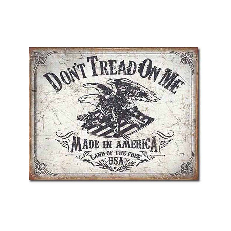 Bikers-Custom : Plaque métal vintage, décorative land of the free