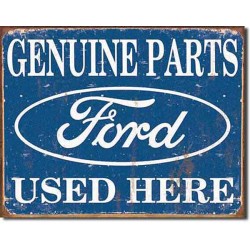 Plaque métal vintage, décorative ford parts used
