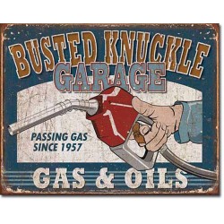 Plaque métal vintage, décorative Busted Knuckle