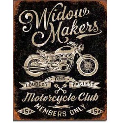 Plaque métal vintage, décorative Widow makers