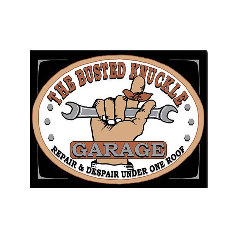 Bikers-Custom : Plaque métal vintage, décorative busted knuckle