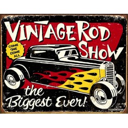 Plaque métal vintage, décorative vintage rodshow