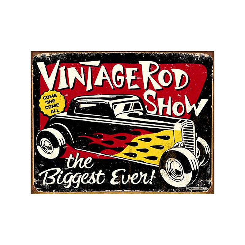 Bikers-Custom : Plaque métal vintage, décorative vintage rodshow