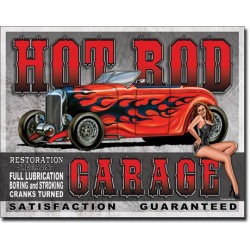 Plaque métal vintage, décorative hot rod garage