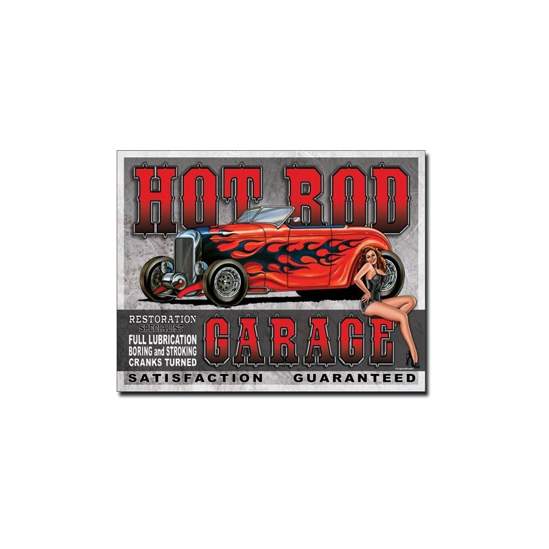 Bikers-Custom : Plaque métal vintage, décorative hot rod garage