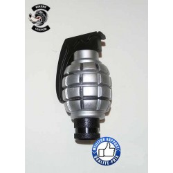 Pommeau de vitesses grenade argenté