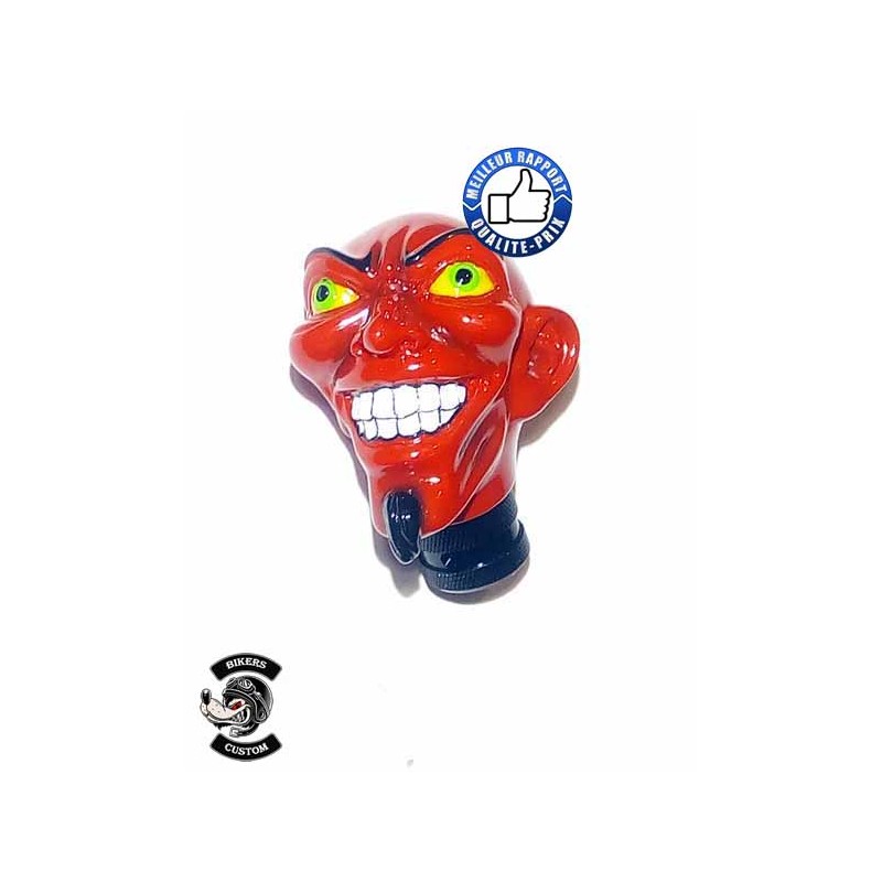 Bikers-Custom : Pommeau de vitesses red devil