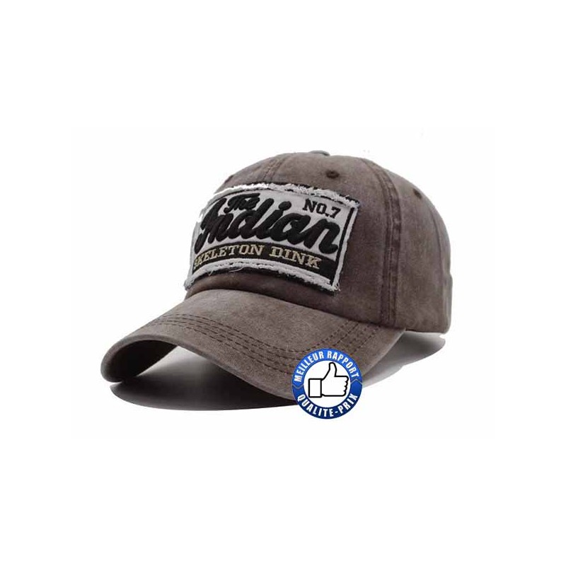 Bikers-Custom : Casquette indian café