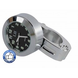 Bikers-Custom : Montre de guidon pour Harley et custom noir ou chrome