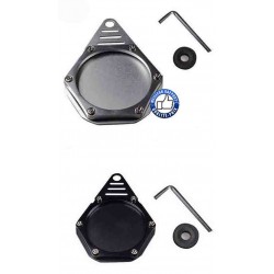 Porte vignette assurance rond noir ou silver