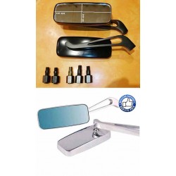 Rétroviseurs moto universel rectangle. noir ou chrome