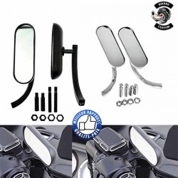 Rétroviseurs moto chrome ou noir sterm oval