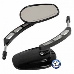 Bikers-Custom : Rétroviseurs moto chrome ou noir shellsid