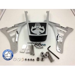 Bikers-Custom : Sissy bar chromé avec skull pour sportster
