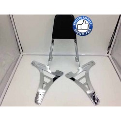 Bikers-Custom : Sissy bar chromé avec skull pour sportster