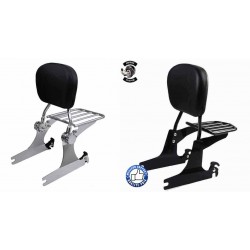 Sissy bar noir ou chrome pour Harley dyna 2006 up