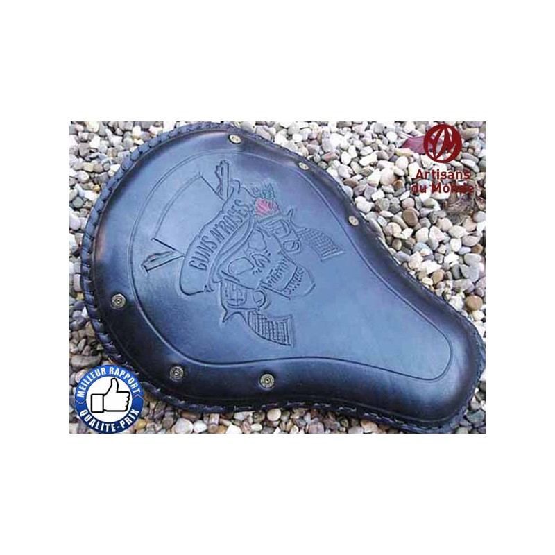Bikers-Custom : Selle artisanale, guns'n roses