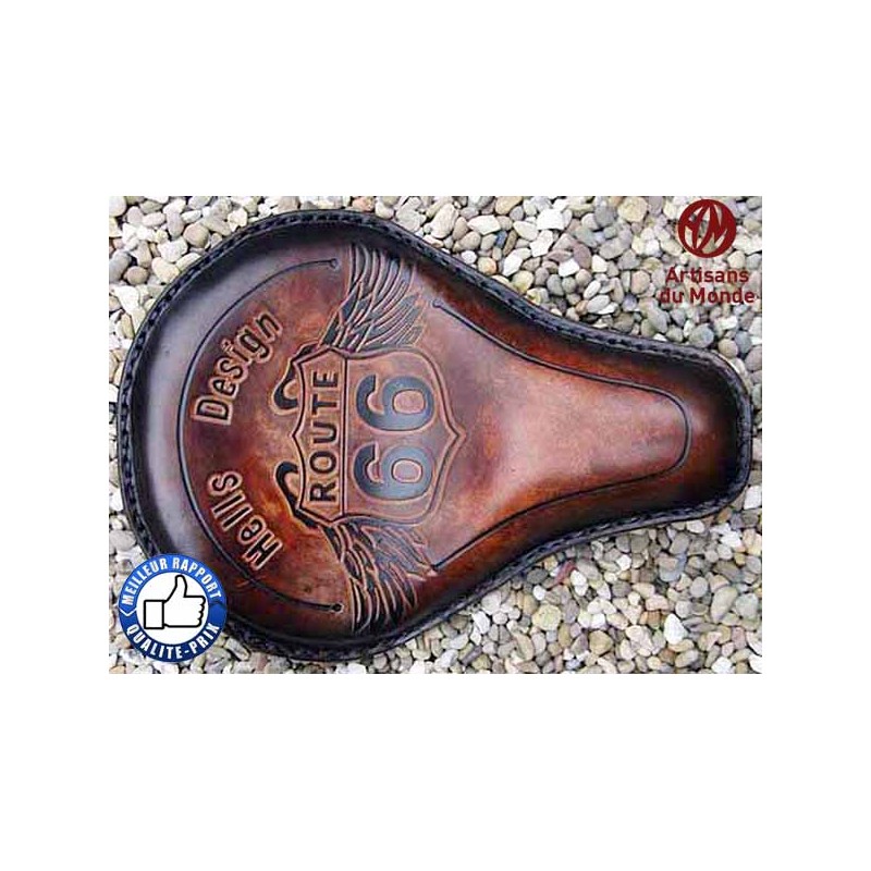 Bikers-Custom : Selle artisanale, road 66