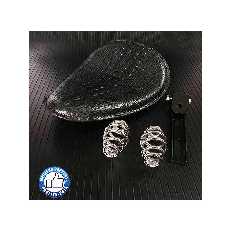 Bikers-Custom : Selle custom alligator design noir