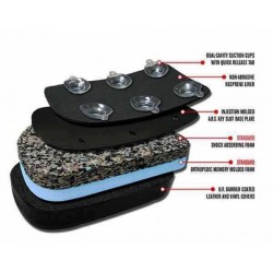 Bikers-Custom : Pouf phantom à ventouses pour custom, motif flammes