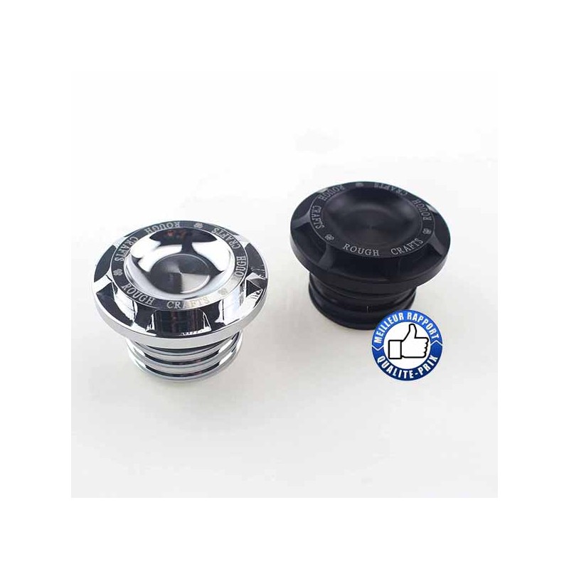 Bikers-Custom : Bouchon de réservoir rough crafts noir ou chrome