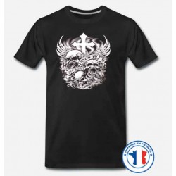T shirt biker dead cross