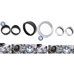 Kit complet entourage de phare et additionnels pour Harley FLH,...