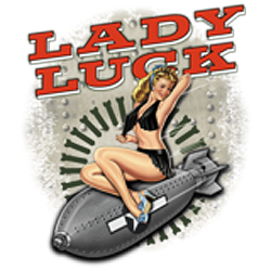 Bikers-Custom : T shirt biker lady lucky
