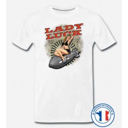 Bikers-Custom : T shirt biker lady lucky