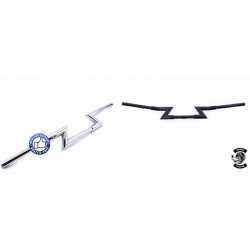 Guidon Z bar noir ou chrome pour Harley et Custom