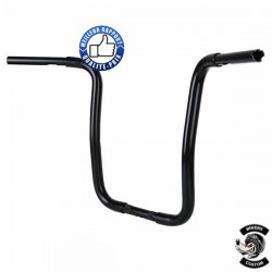 Guidon apehanger incurvé noir pour Harley et Custom