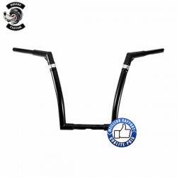 Guidon noir out space in 16 inch rise pour Harley et Custom