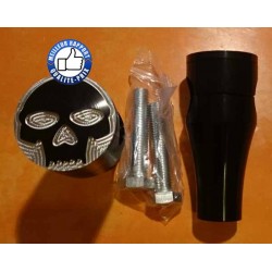 Risers pour Harley et custom motif skull Hauteur 3'